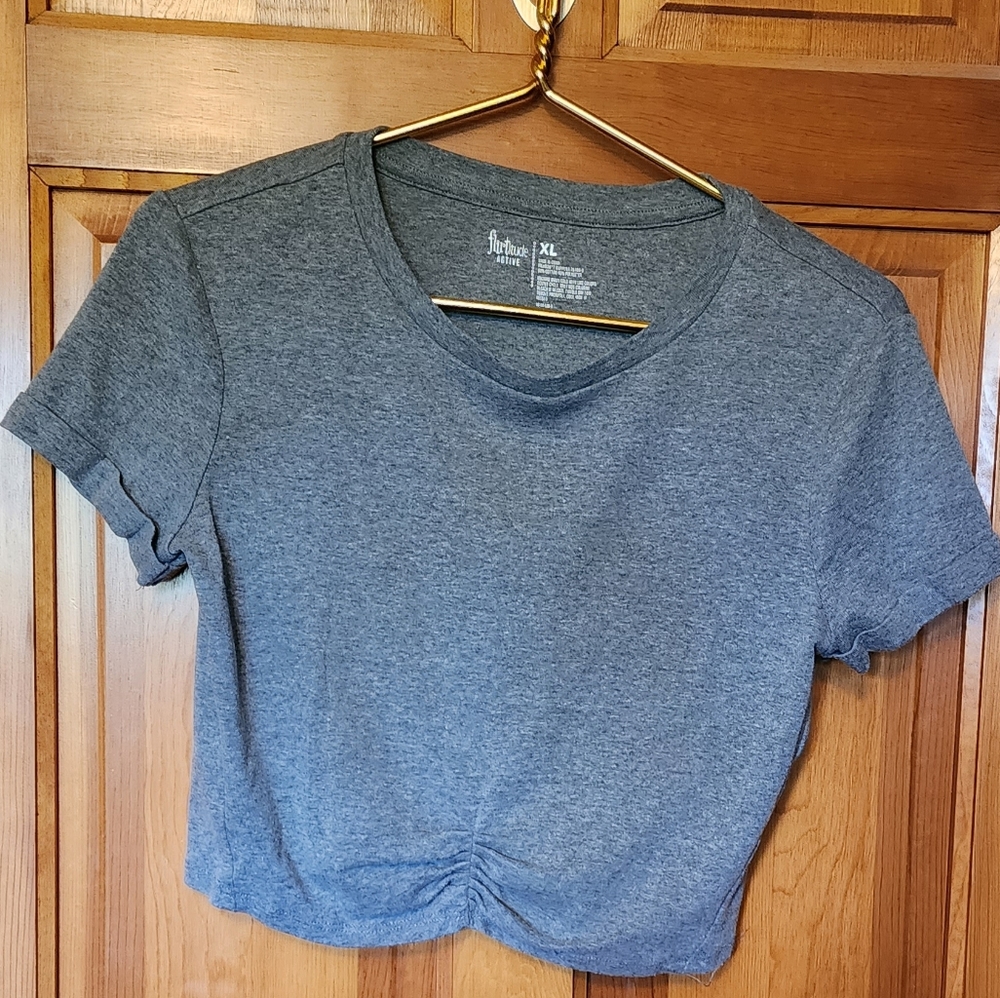 Gray Crop Top